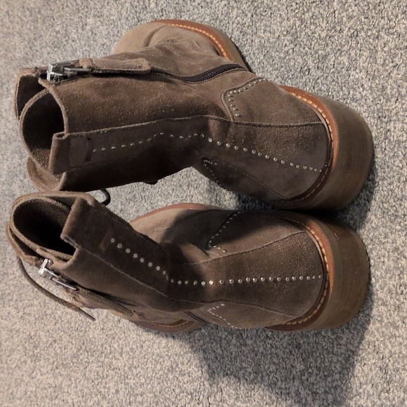 Aquatalia Beige Combat Boots Size 8 - Picture 4 of 7